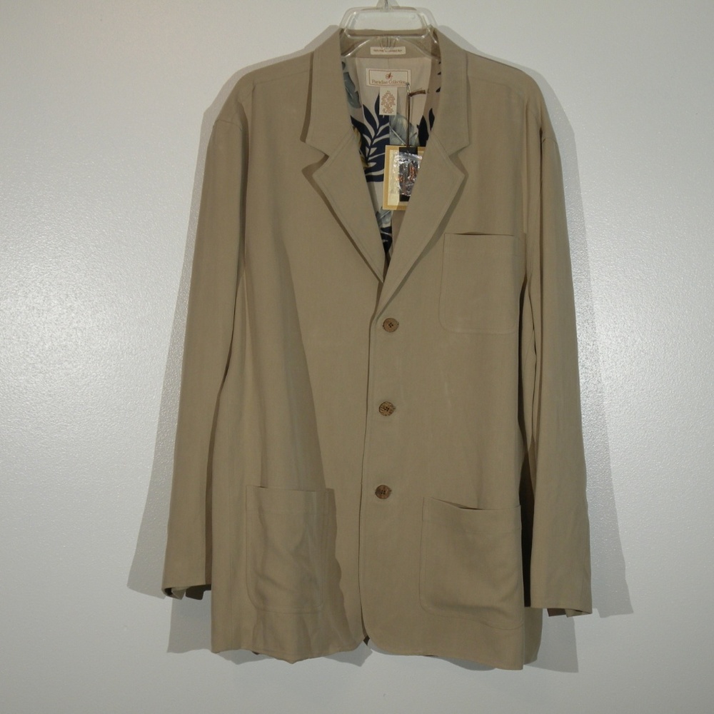 Paradise Collection 100% silk Blazer - XL